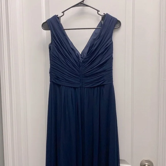 Gather & Gown navy blue bridesmaid formal wedding dress size 8 lined - Picture 8 of 12